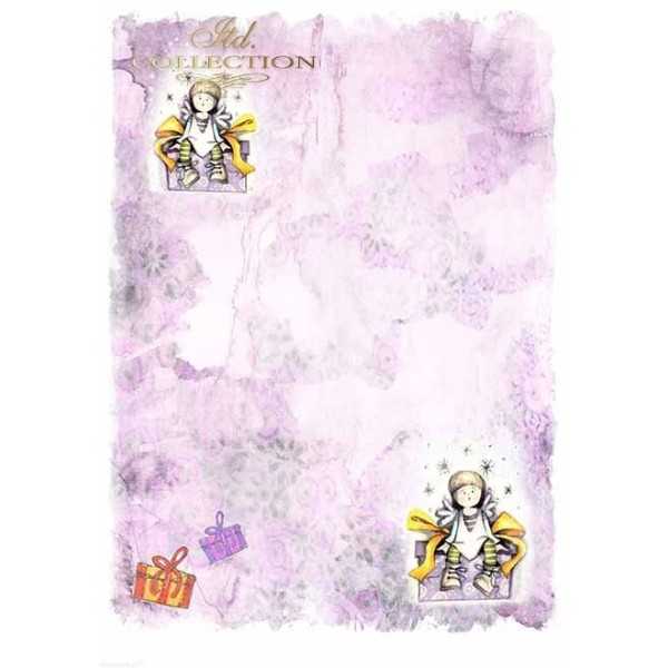 Papier scrapbooking A4 assortiment 12 tag + 5fe recto verso Angels & Presents