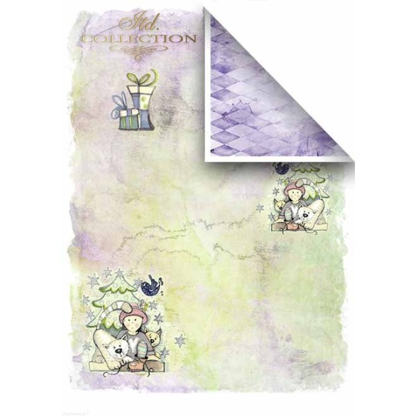 Papier scrapbooking A4 assortiment 12 tag + 5fe recto verso Angels & Presents