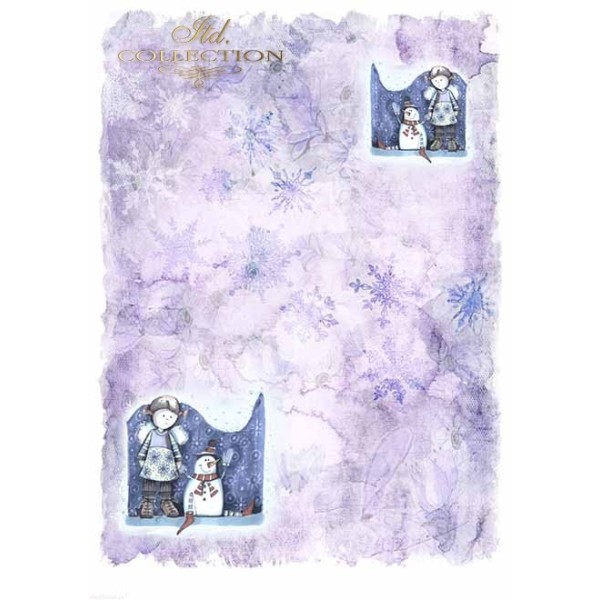 Papier scrapbooking A4 assortiment 12 tag + 5fe recto verso Angels & Snowflakes