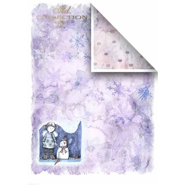 Papier scrapbooking A4 assortiment 12 tag + 5fe recto verso Angels & Snowflakes