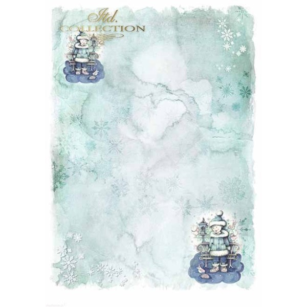 Papier scrapbooking A4 assortiment 12 tag + 5fe recto verso Angels & Snowflakes