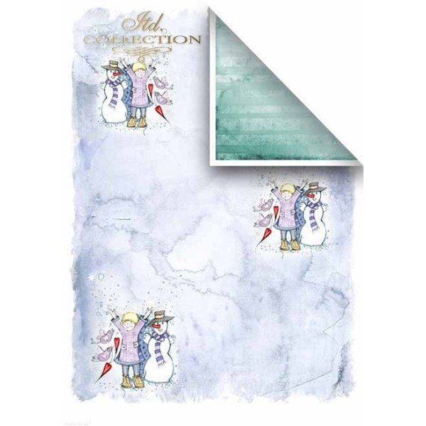 Papier scrapbooking A4 assortiment 12 tag + 5fe recto verso Angels & Snowflakes