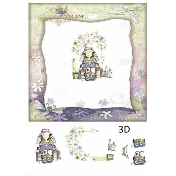 Papier scrapbooking A4 assortiment 12 tag + 5fe recto verso Angels & Girls