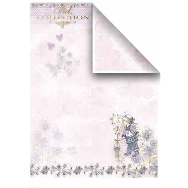 Papier scrapbooking A4 assortiment 12 tag + 5fe recto verso Valentine's Day