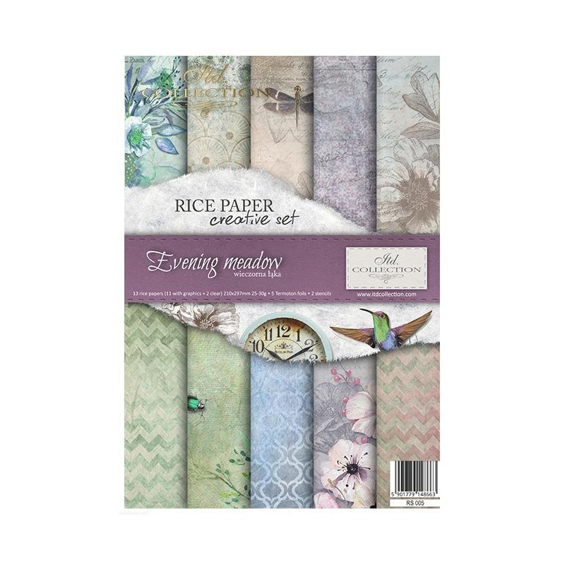 Kit créatif en papier de riz Evening Meadow
