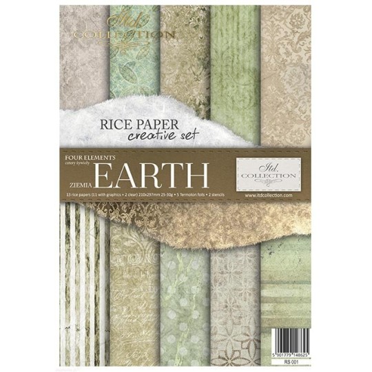 Kit créatif en papier de riz 4 Elements - Earth