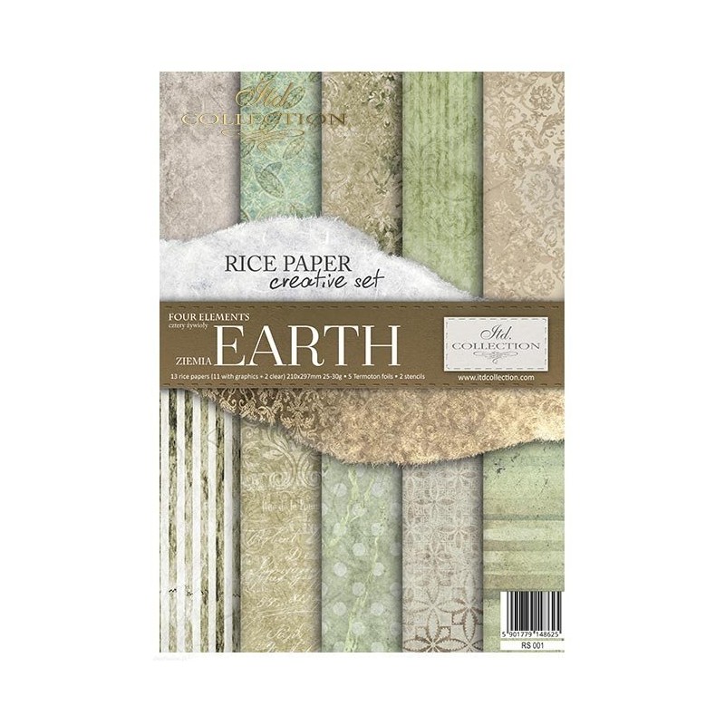Kit créatif en papier de riz 4 Elements - Earth