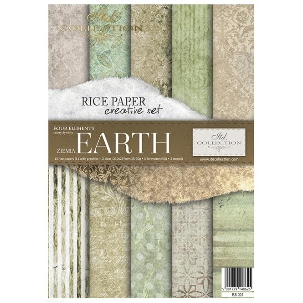 Kit créatif en papier de riz 4 Elements - Earth