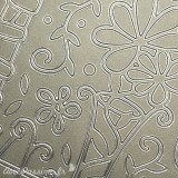 Sticker peel off adhésif fleurs sur vase argent