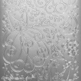 Sticker peel off adhésif arabesque robe argent