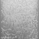 Sticker peel off adhésif arabesque robe argent
