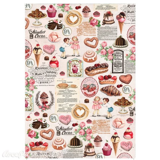 Papier de murier mulberry imprimé Redesign 50x70cm Super Decadent Papier de murier mulberry imprimé Redesign 50x70cm Super Decadent