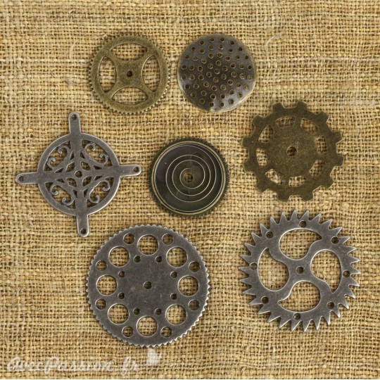 Embellissements métal mechanicals Gears Embellissements métal mechanicals Gears