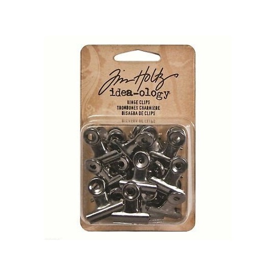 Embellissements métal Tim Holtz Hinge Clips 15pcs