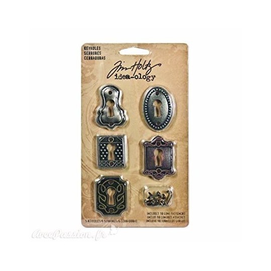 Embellissements métal Tim Holtz Keyholes