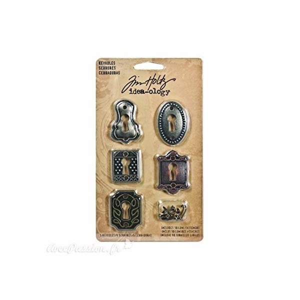 Embellissements métal Tim Holtz Keyholes