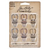 Embellissements métal Tim Holtz Buckles 6pcs