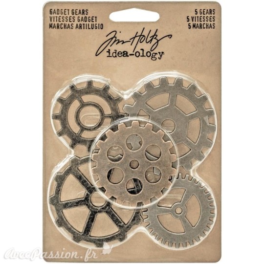 Embellissements métal Tim Holtz Gadget Gears 5pcs