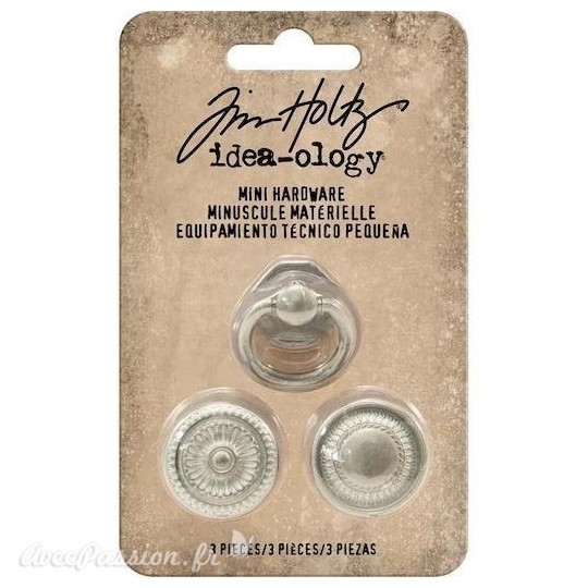 Embellissements métal Tim Holtz Mini Hardware 3pcs