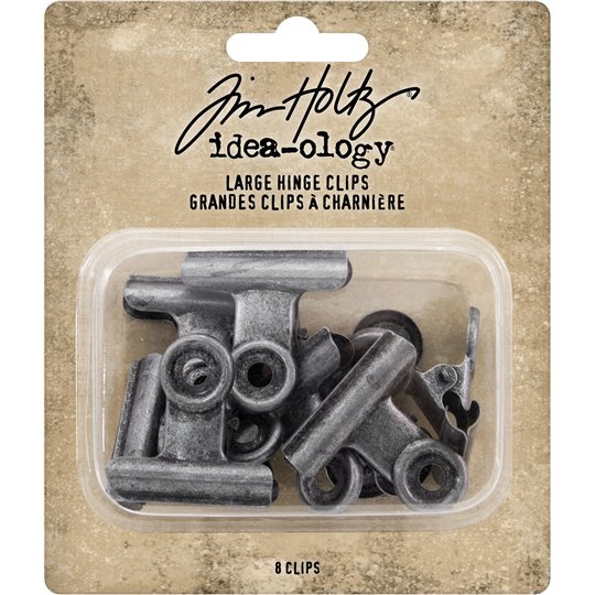 Embellissements métal Tim Holtz Hinge Clips Large 8pcs