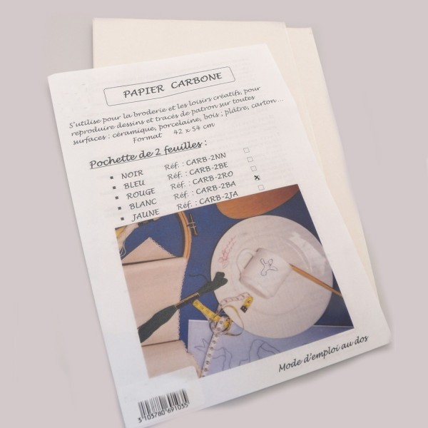 Papier carbone jaune 2 feuilles 42x54cm