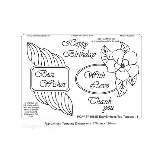 Template PCA gabarit traçage motifs Tag Toppers 1