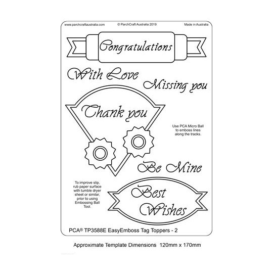 Template PCA gabarit traçage motifs Tag Toppers 2