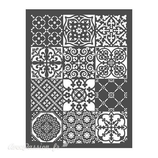 Pochoir décoratif géant Redesign Patchwork 51x66cm