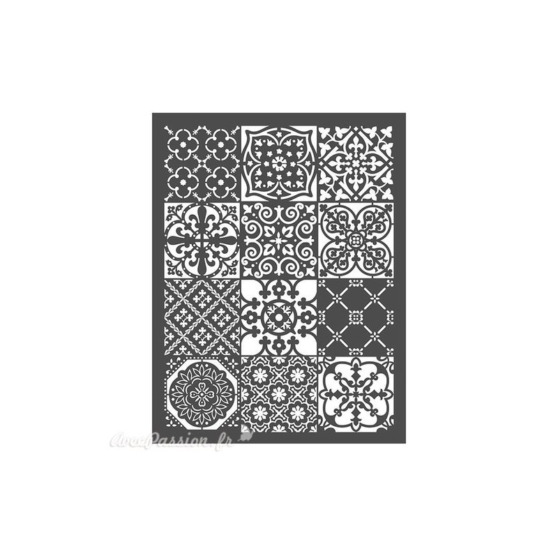 Pochoir décoratif géant Redesign Patchwork 51x66cm