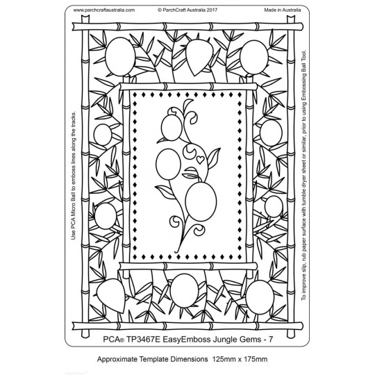 Template PCA gabarit traçage motifs cadre de jungle Template PCA gabarit traçage motifs cadre de jungle