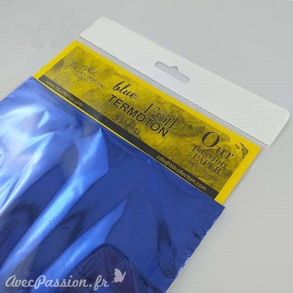 Foil Transfert métallisé pour scrapbooking bleu