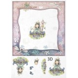 Kit créatif 13 papier de riz + 2 pochoirs + 5 foil  //  Angels girls and boys
