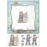 Kit créatif 13 papier de riz + 2 pochoirs + 5 foil  //  Angels girls and boys
