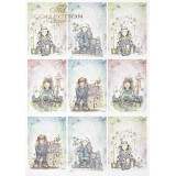 Kit créatif 13 papier de riz + 2 pochoirs + 5 foil  //  Angels girls and boys
