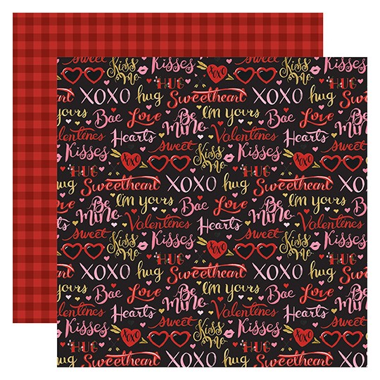 Papier scrapbooking assortiment echopark Be my Valentine 30x30 12fe