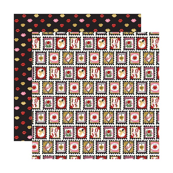 Papier scrapbooking assortiment echopark Be my Valentine 30x30 12fe