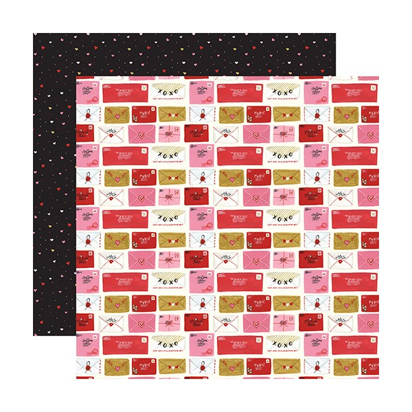 Papier scrapbooking assortiment echopark Be my Valentine 30x30 12fe