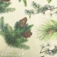 Papier tassotti à motifs Noël branches de sapin fond clair