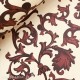 Papier italien motifs arabesque bordeaux fond ivoire
