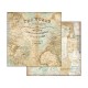 Papier scrapbooking assortiment Stamperia 10f recto verso 20x20 Around the World