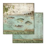 Papier scrapbooking Forest Stamperia 10f recto verso 30x30 assortiment