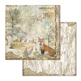 Papier scrapbooking Forest Stamperia 10f recto verso 30x30 assortiment