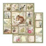 Papier scrapbooking Forest Stamperia 10f recto verso 30x30 assortiment
