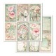 Papier scrapbooking assortiment Stamperia House of Roses 10f recto verso 30x30