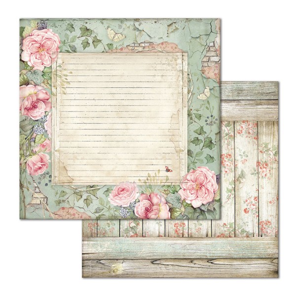 Papier scrapbooking assortiment Stamperia 10f 30x30  House of Roses