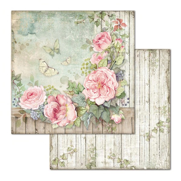 Papier scrapbooking assortiment Stamperia 10f 30x30  House of Roses