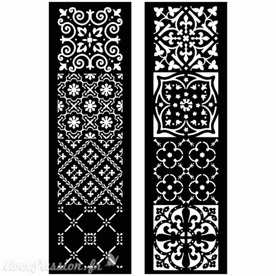 Pochoir décoratif géant Redesign Arabesque 15x67cm chaque qu2 Pochoir décoratif géant Redesign Arabesque 15x67cm chaque qu2