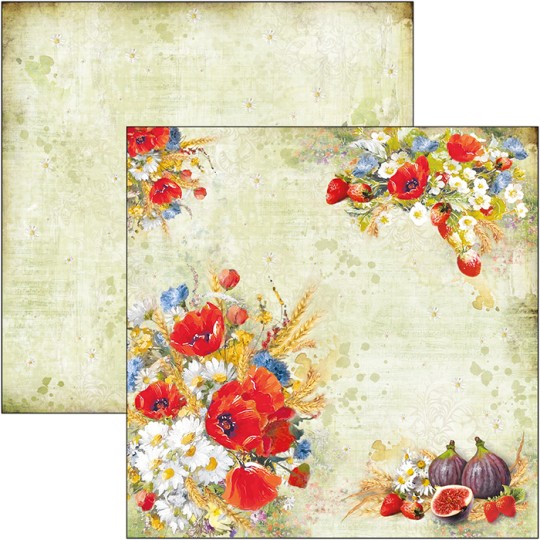 Papier scrapbooking réversible Ciao Bella wildflower 30x30