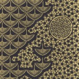 Papier népalais lokta motifs kumiko or fond noir