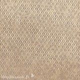 Papier tassotti à motifs fleurs dorées fond blanc